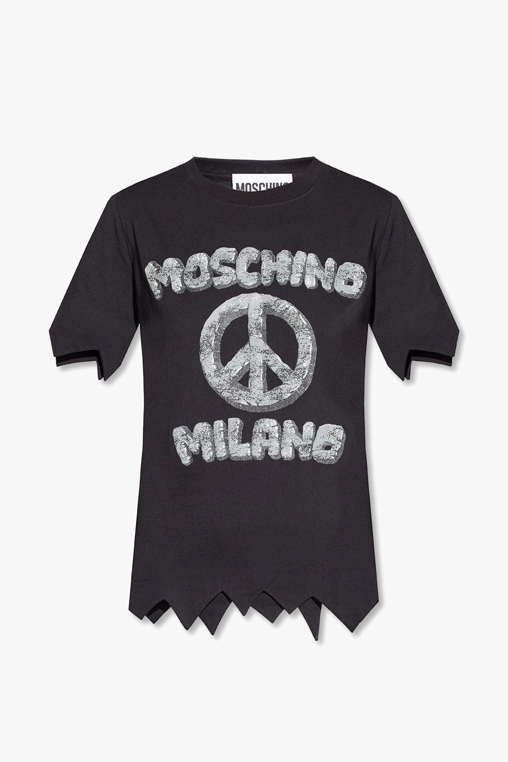 abstract print track jacket - Moschino x The Flintstones
